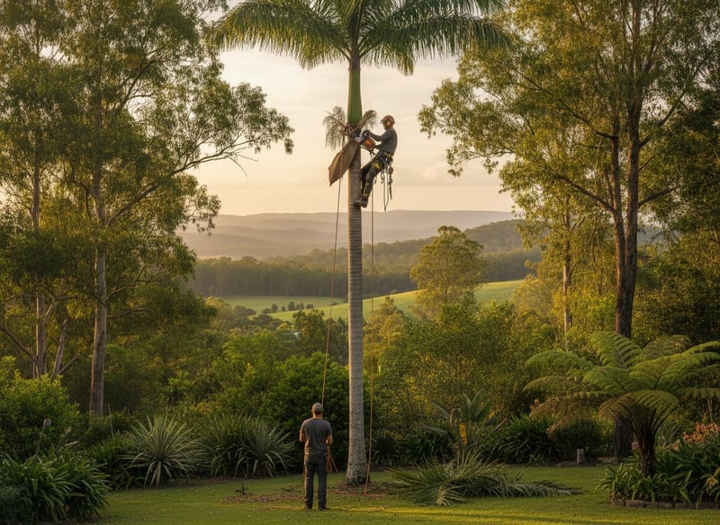 Palm Tree Removal performed by Noosa Arborist in the Noosa